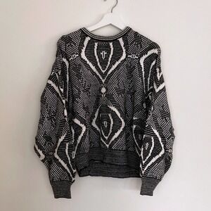 Vintage 1990's Cottage Core Knit Sweater Large Cozy Sweater VTG Grandma Core